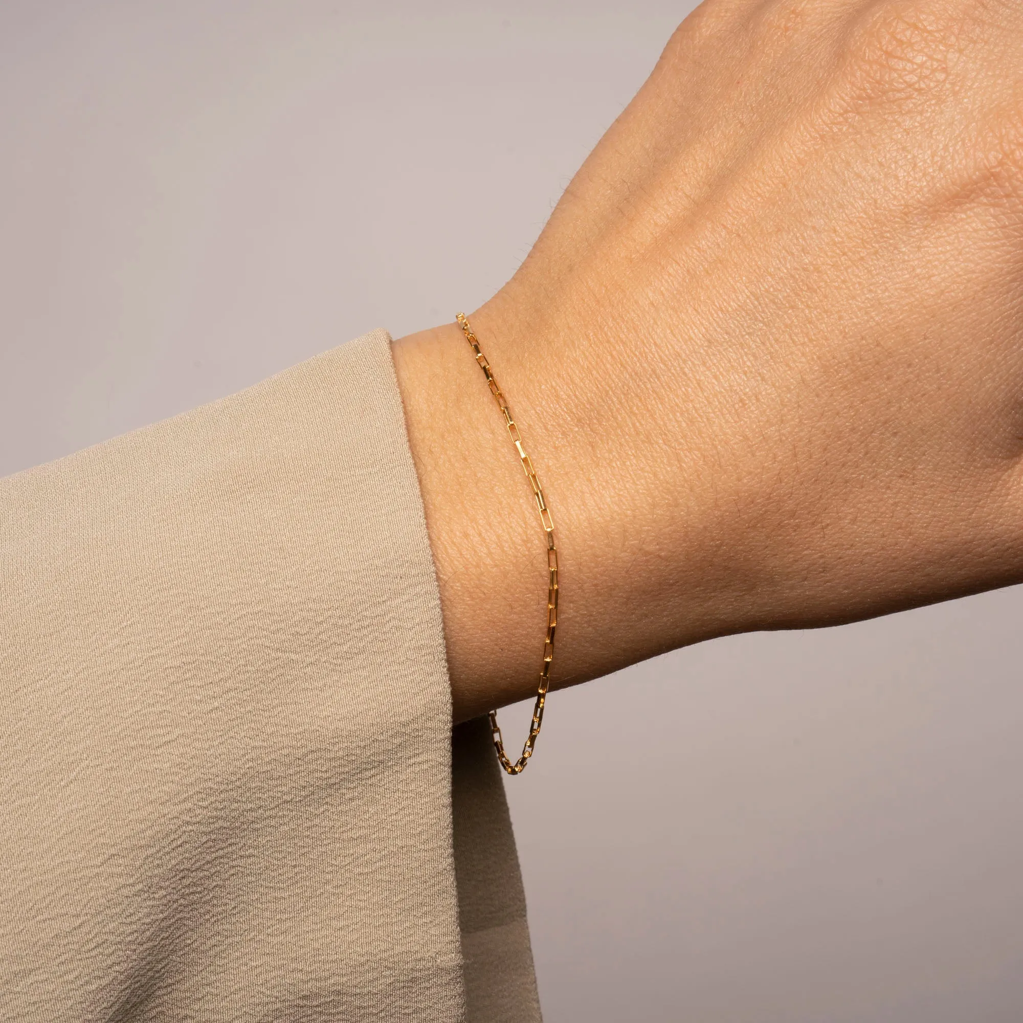 Gold Filled Thin Box Bracelet