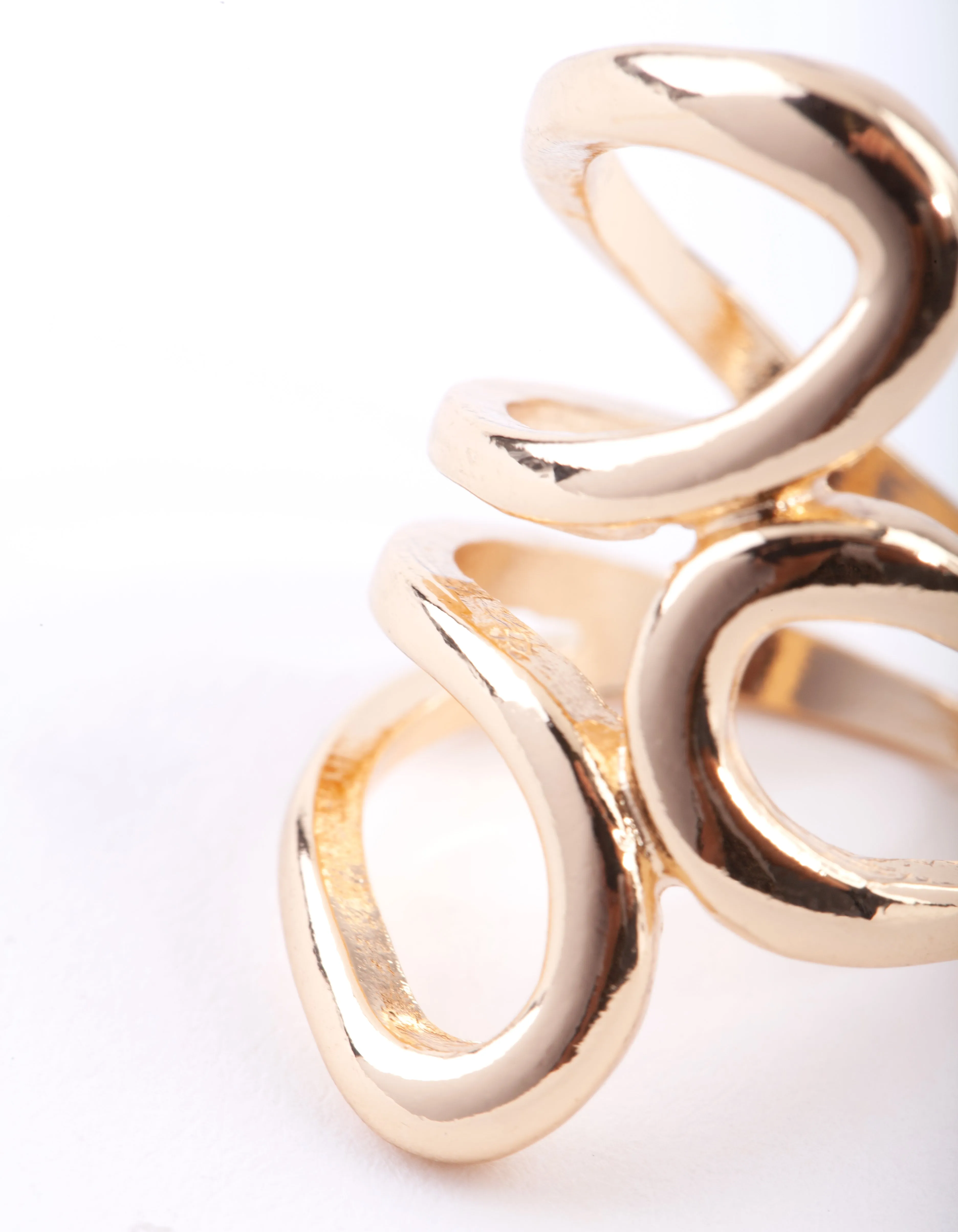 Gold Open Swirl Ring