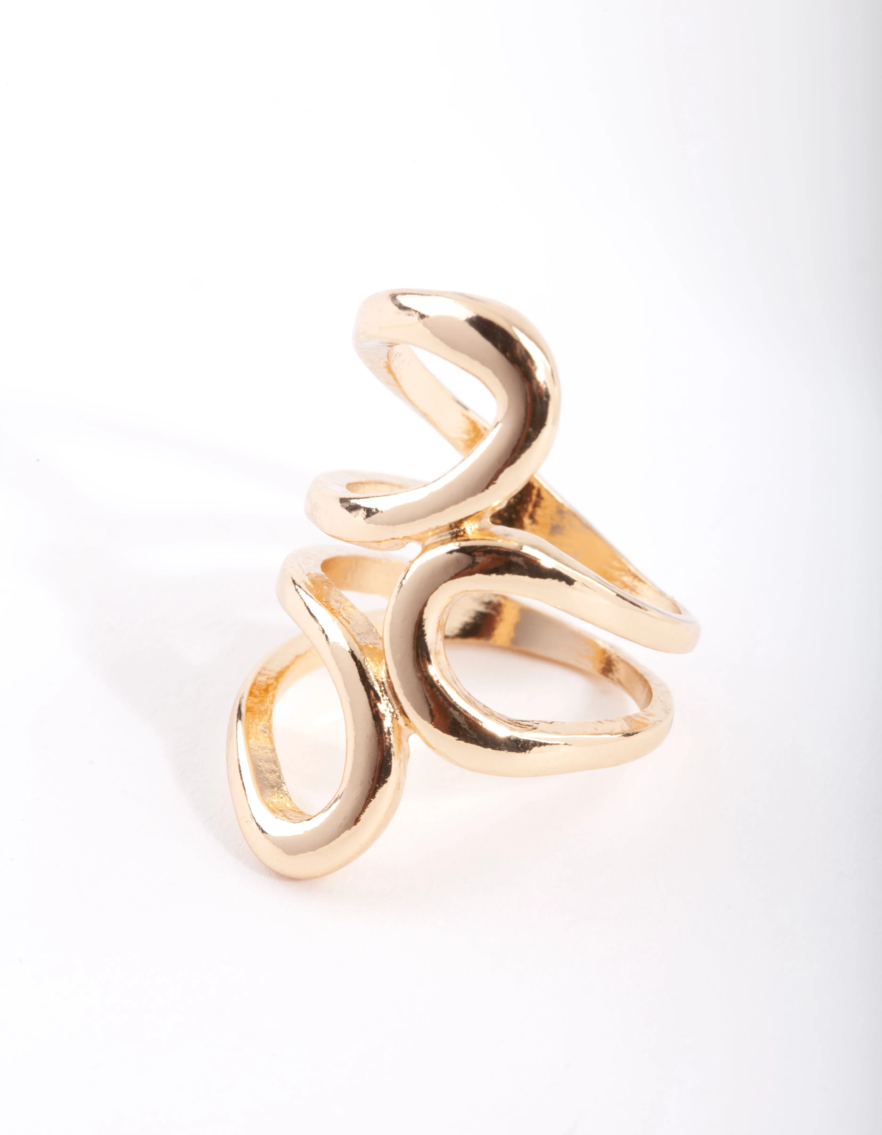 Gold Open Swirl Ring