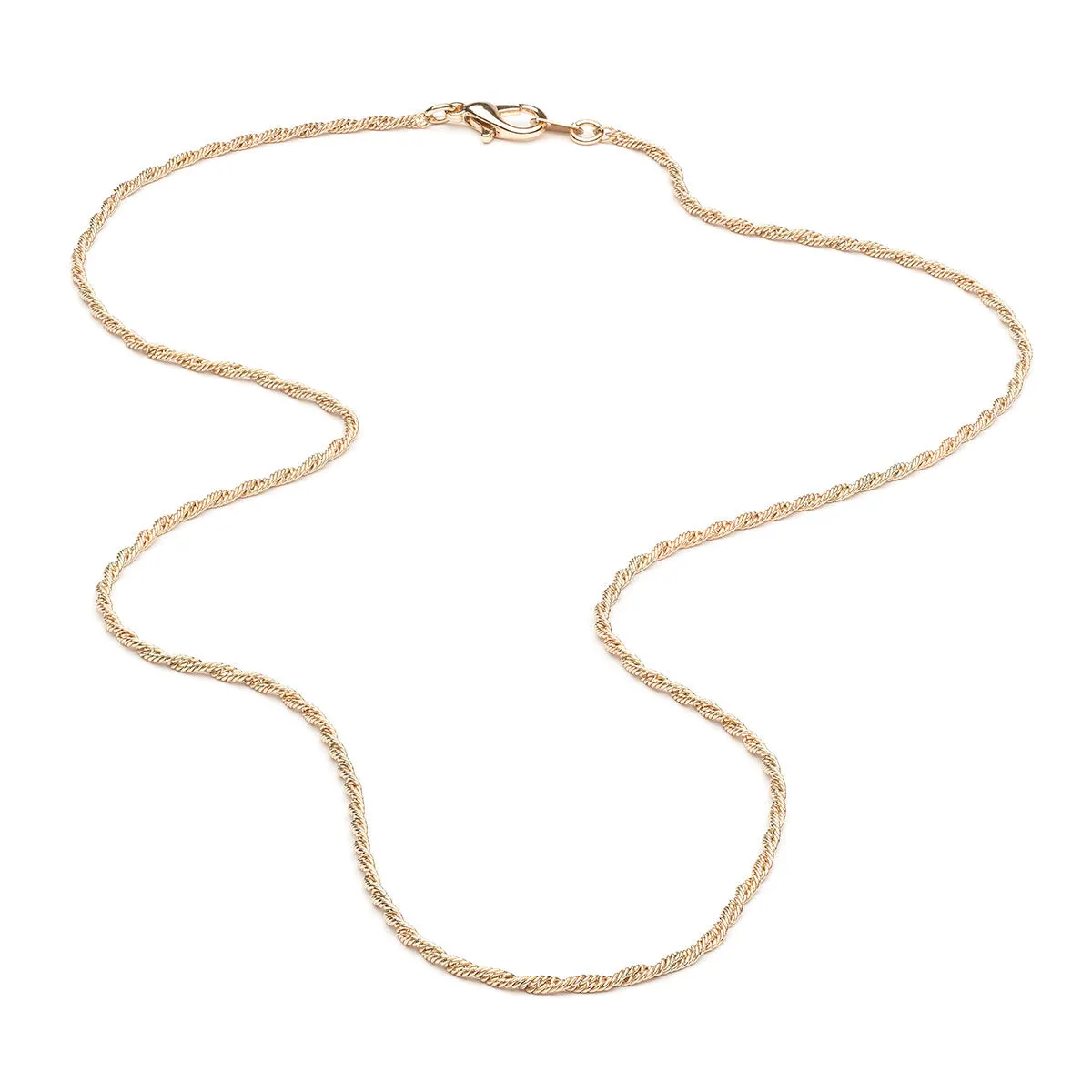 Gold Plated 20 Inch Rope Chain Necklace