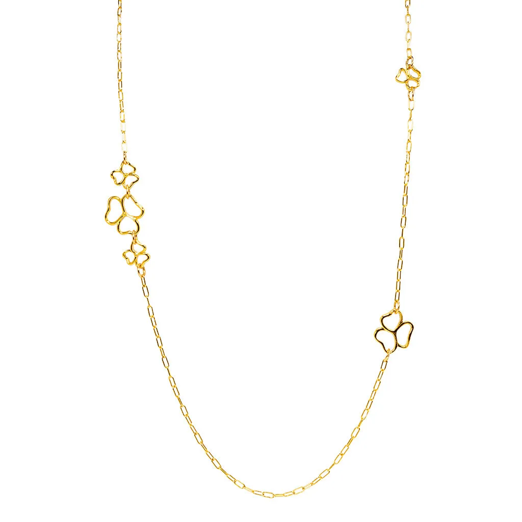 Goldtone Open Heart Necklace 30"