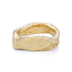 Granite Square Ring 9ct Gold