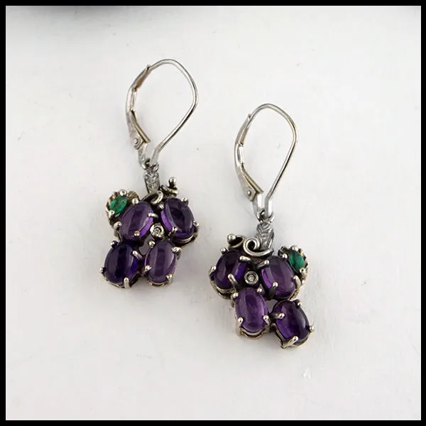 Grape Pendant and Earring Set