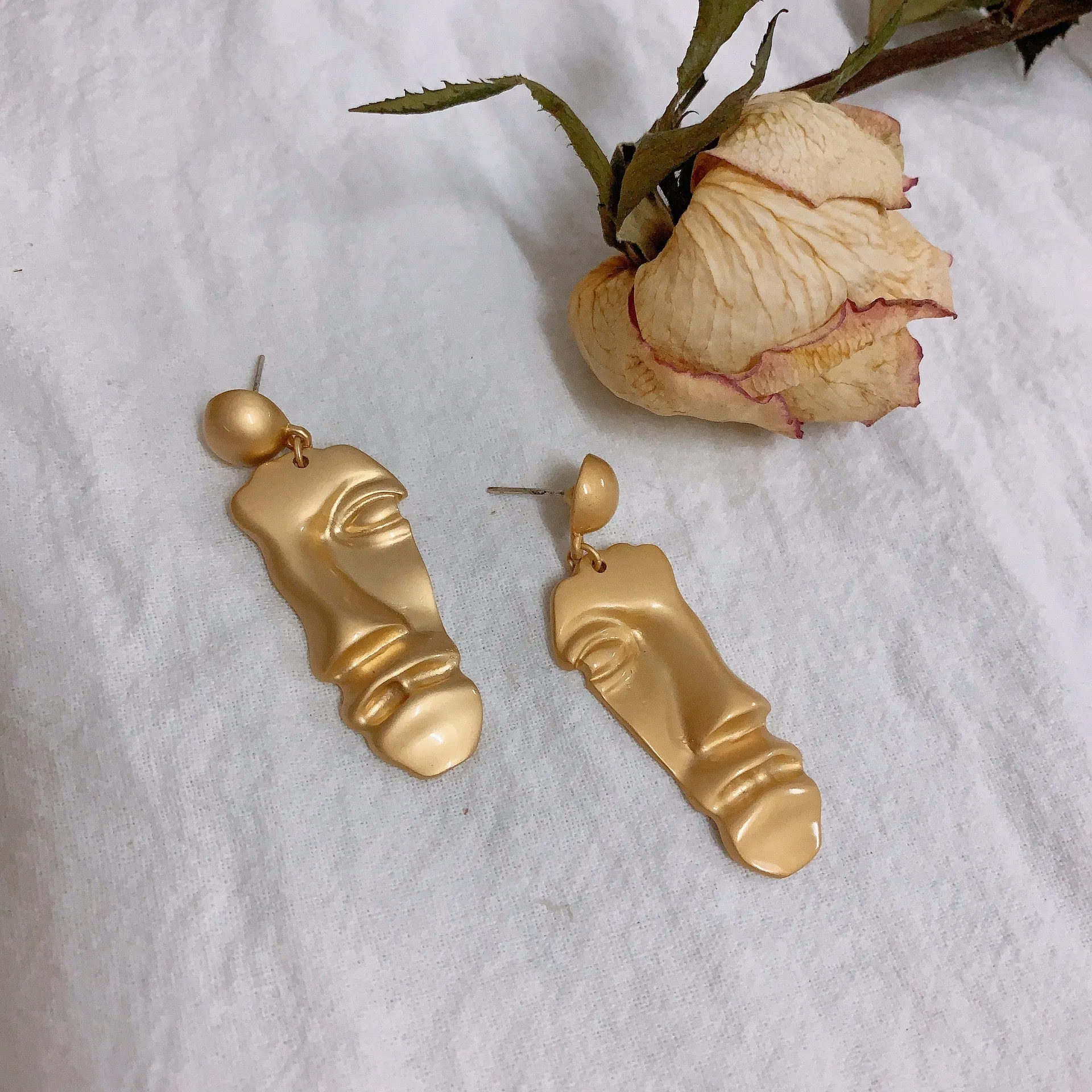 Greek Statue Face Earrings