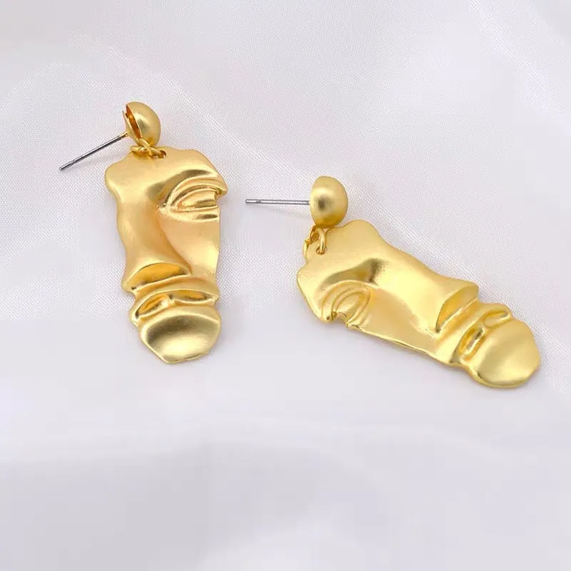 Greek Statue Face Earrings