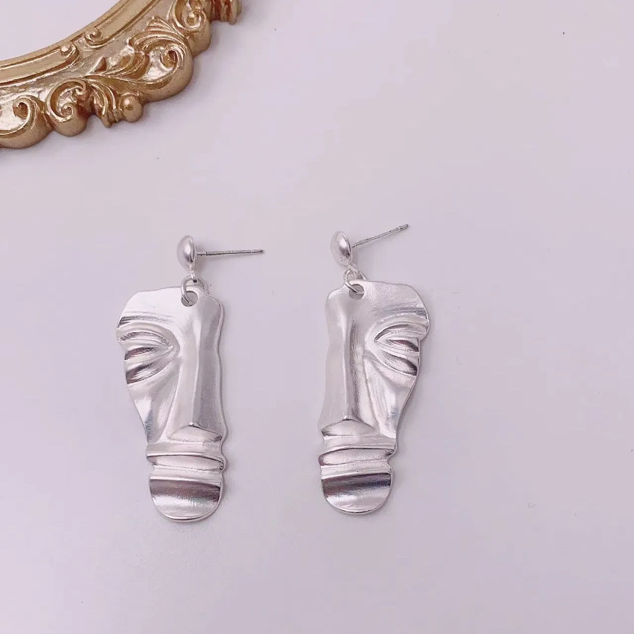 Greek Statue Face Earrings