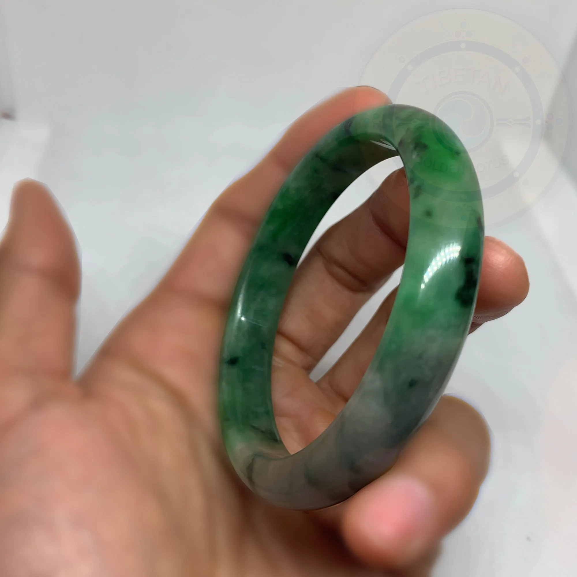 Green Natural Antique Jade Bangle Cuff