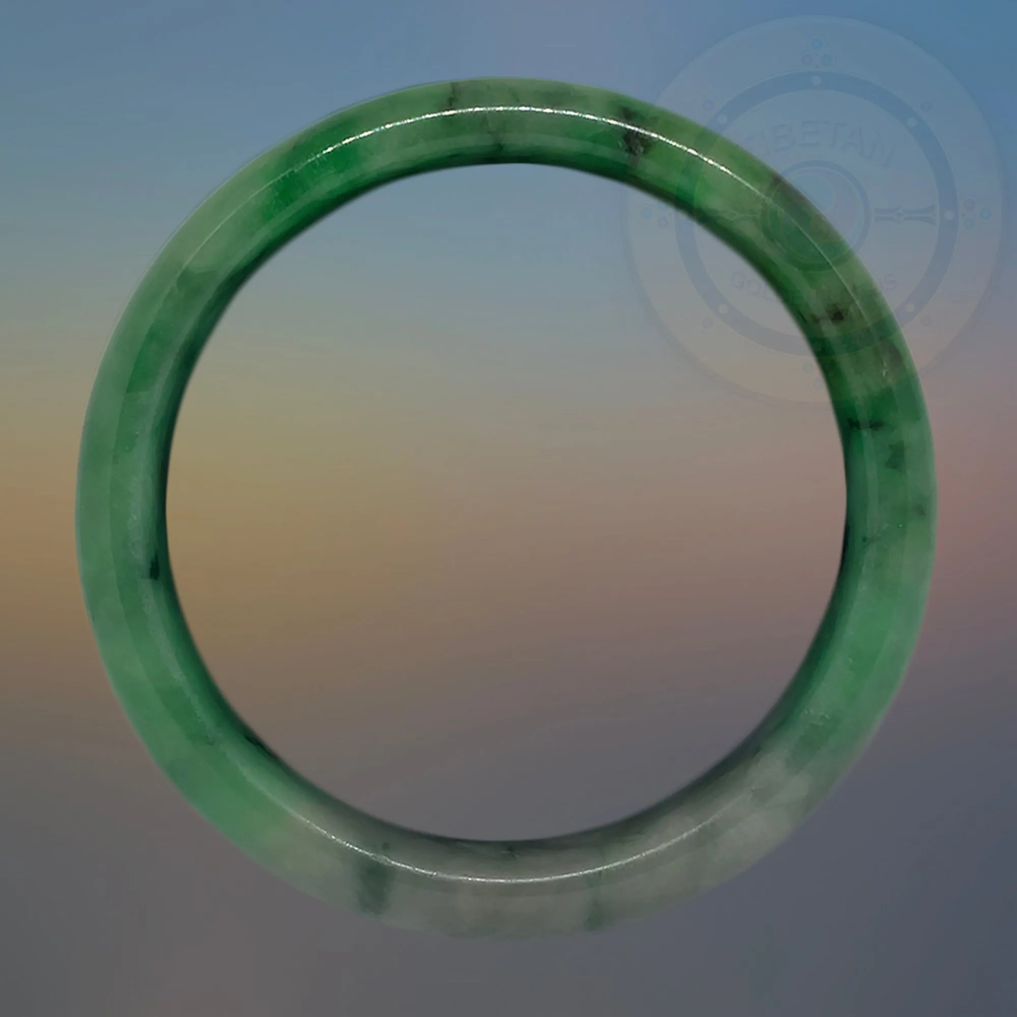 Green Natural Antique Jade Bangle Cuff