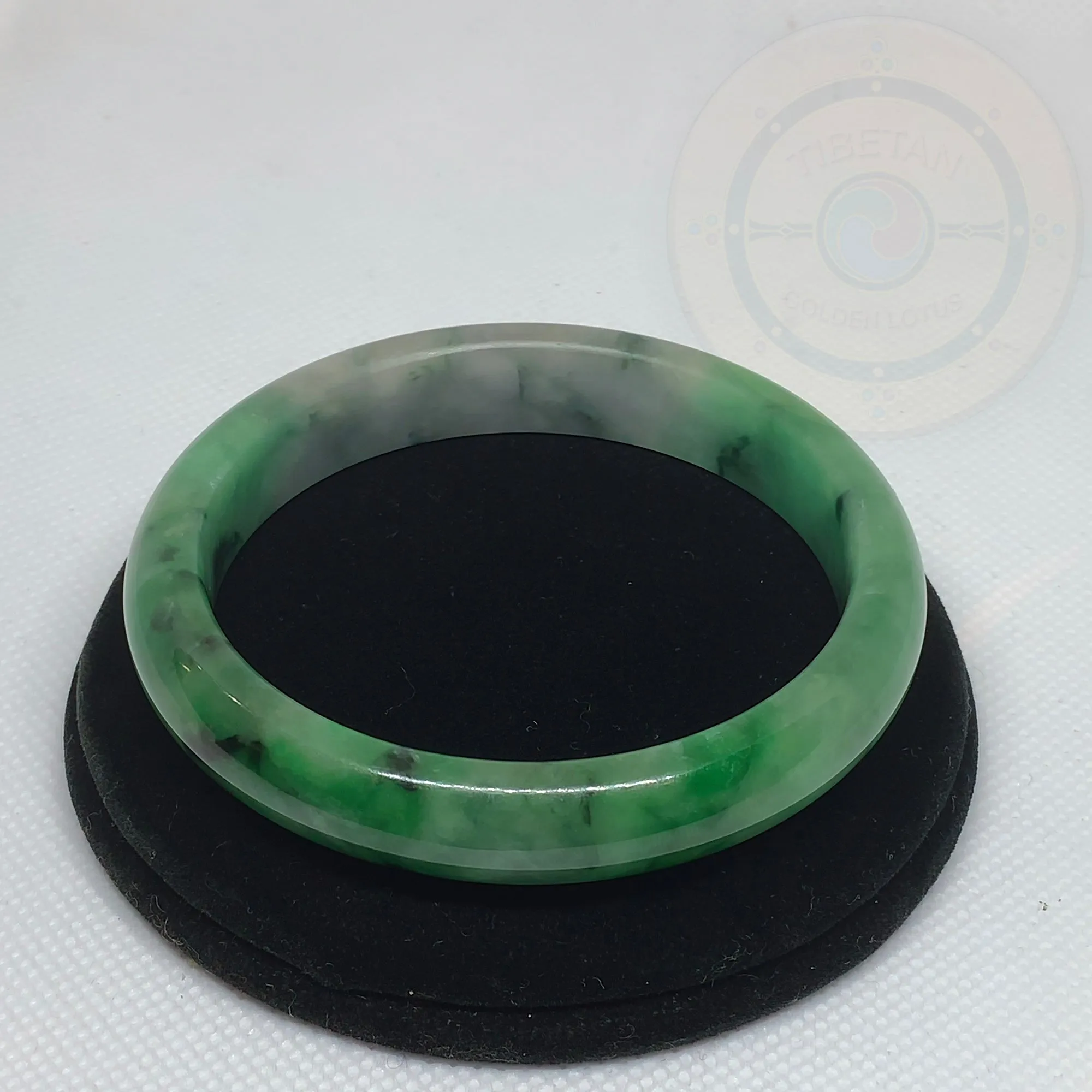 Green Natural Antique Jade Bangle Cuff