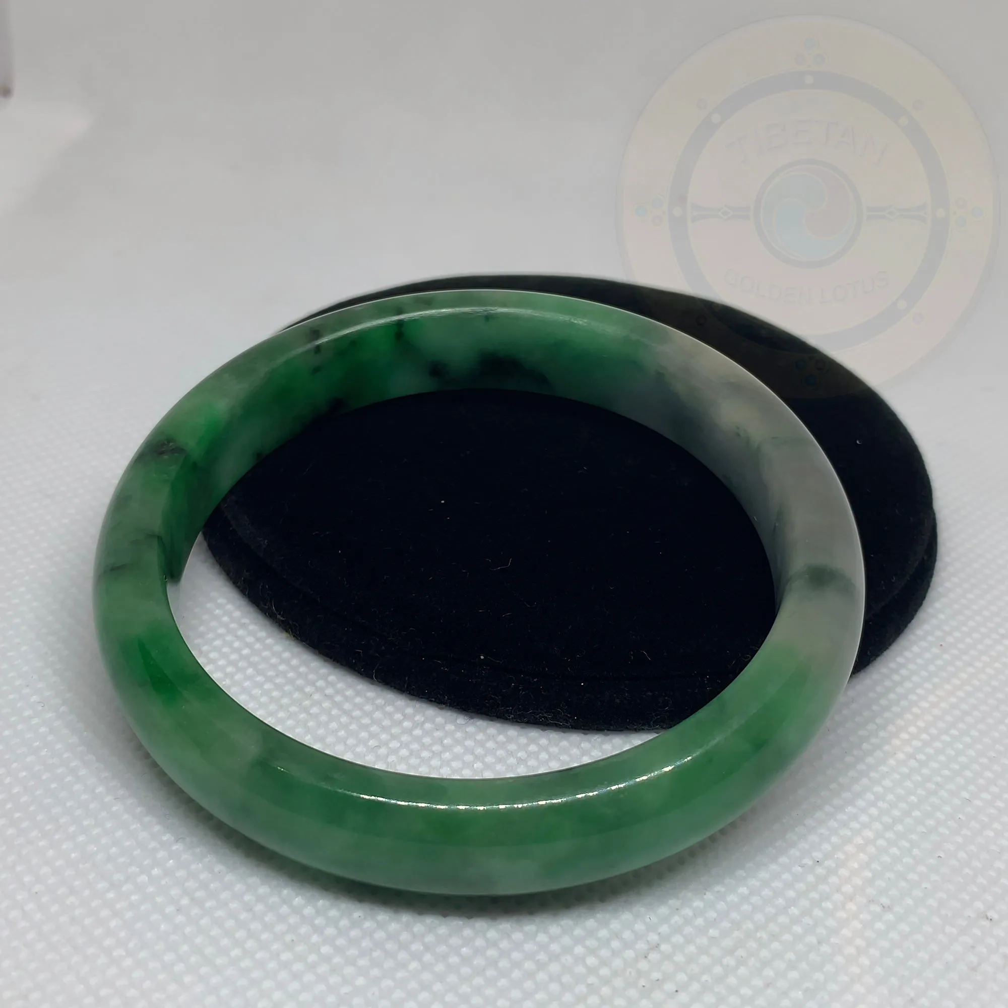 Green Natural Antique Jade Bangle Cuff