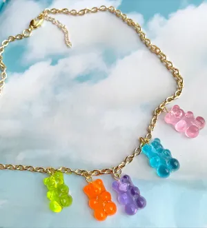 Gummy Bears multi charms necklaces