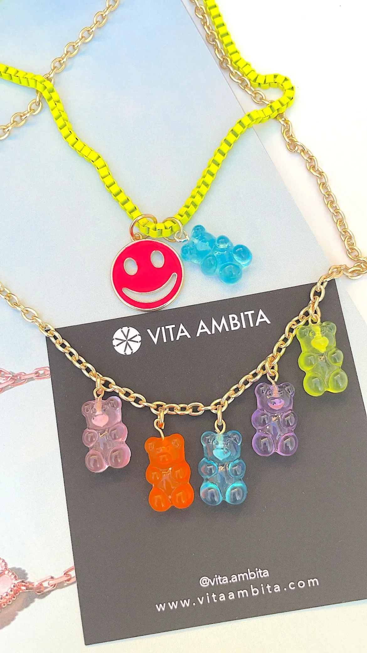 Gummy Bears multi charms necklaces