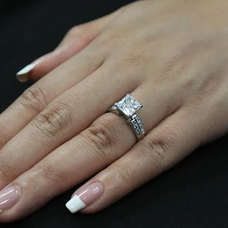 Heather - Princess Moissanite Engagement Ring