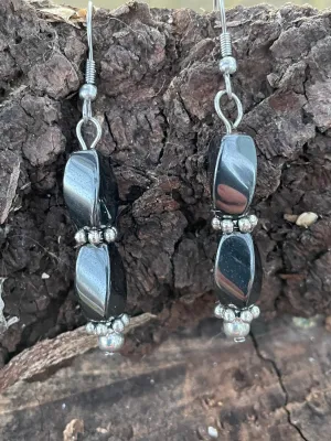 Hematite Double Twist Earrings