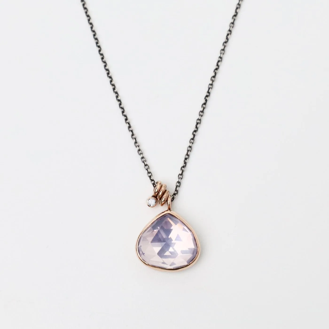 Jamie Joseph Lotus Rose Cut Lavender Amethyst Necklace