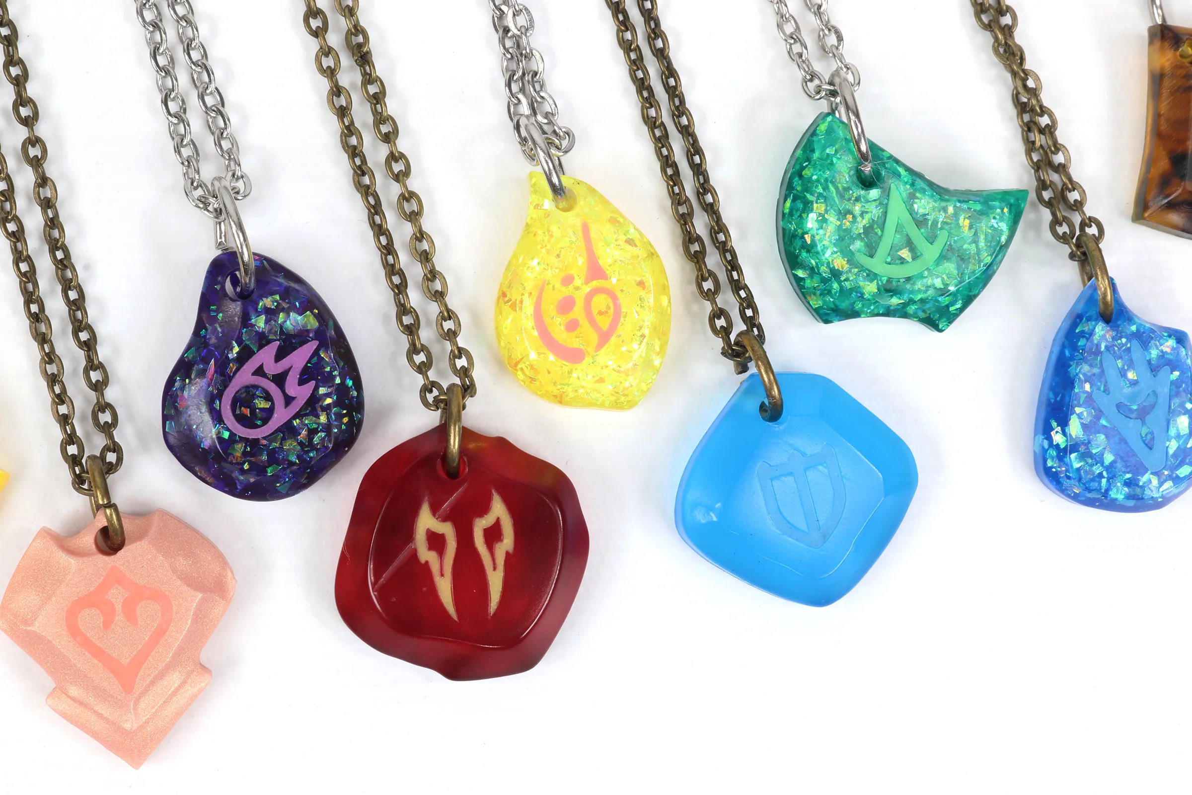 Job Stone Locket Charm Glow Necklaces - FFXIV