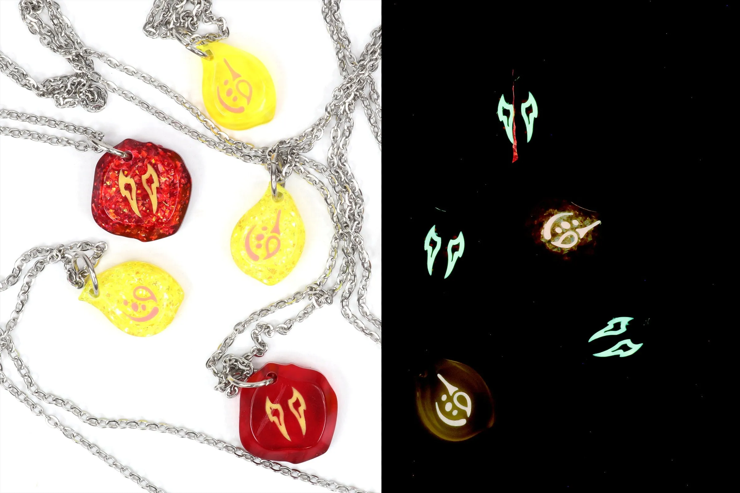 Job Stone Locket Charm Glow Necklaces - FFXIV