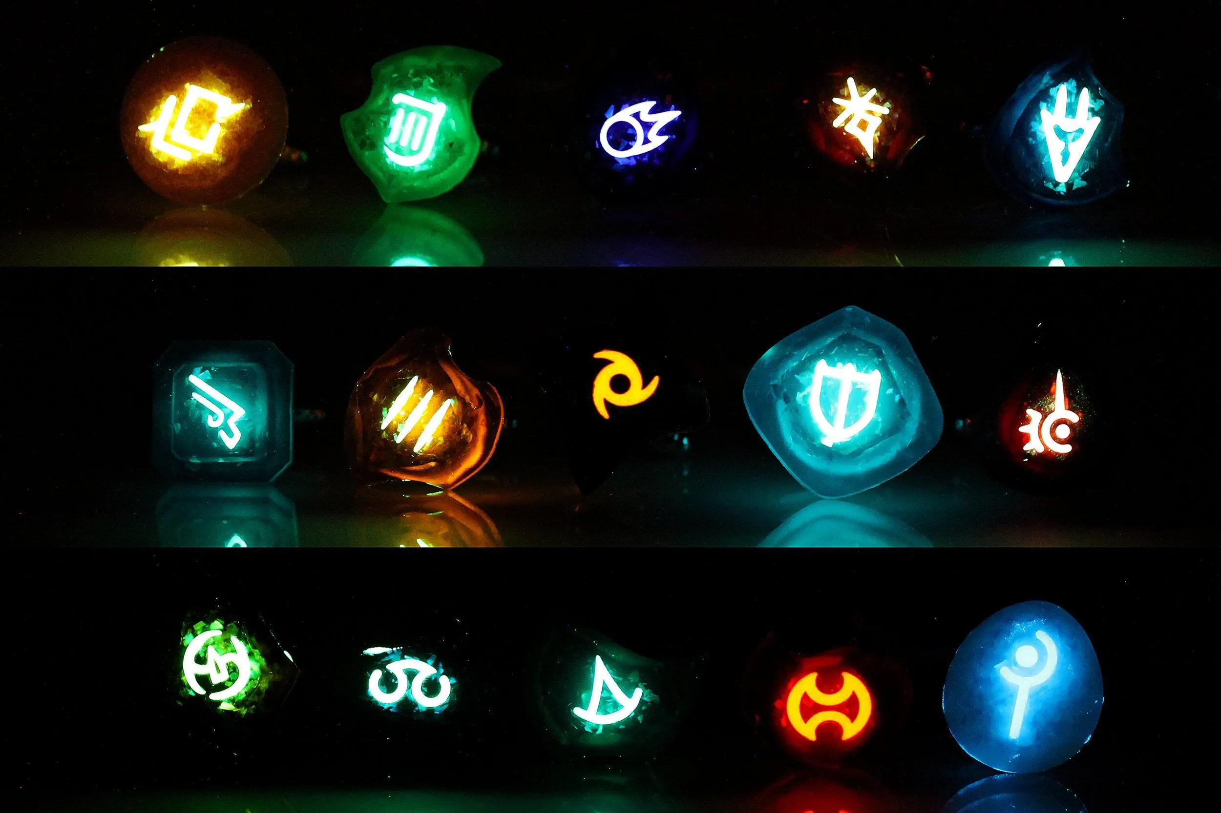 Job Stone Locket Charm Glow Necklaces - FFXIV