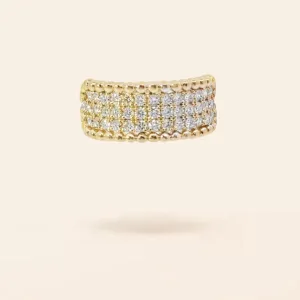 Lab Created 14K Gold Diamond Pavé Band