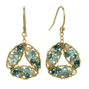 Labradorite and Blue Tourmaline Earrings 2846 by Michelle Pressler Jewelry