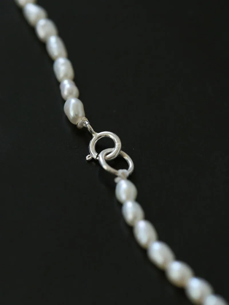 Large and Small Pearls Spliced Extra Long Pearl Necklace-Small Pearl Style