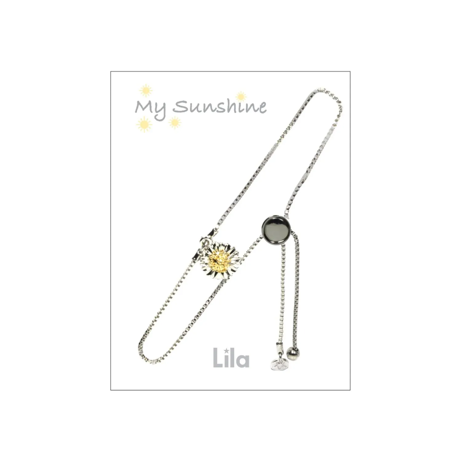 Lila Jewellery Happiness Bracelets Gold My Sunshine Flower