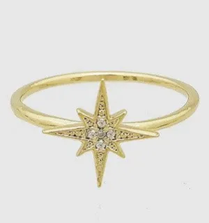 Marisol Gold CZ Sun Ring