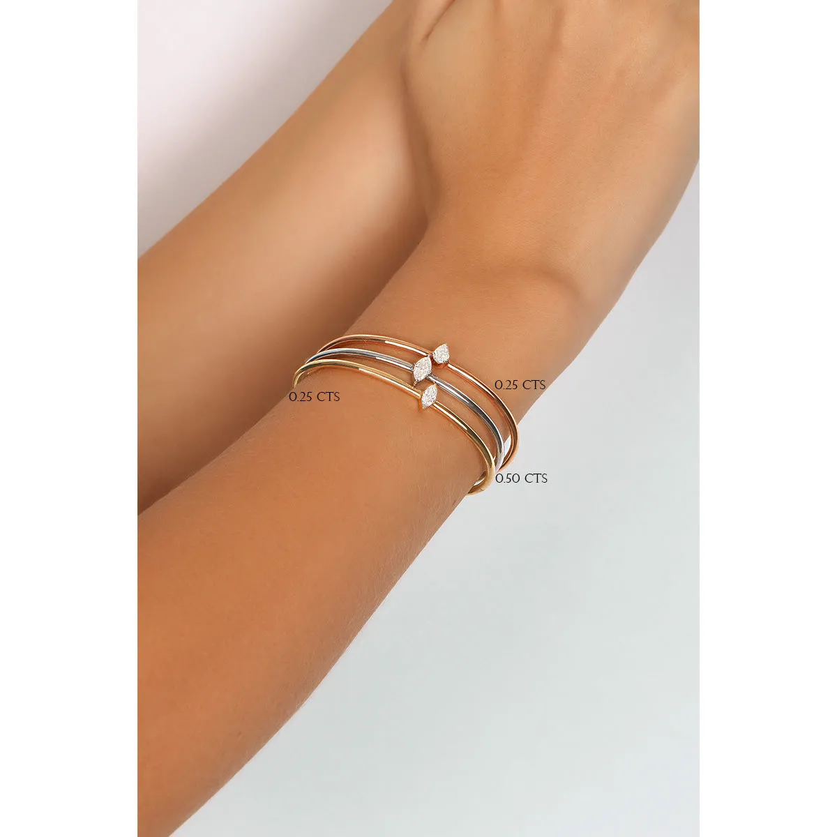 Marquise Solitaire Bangle