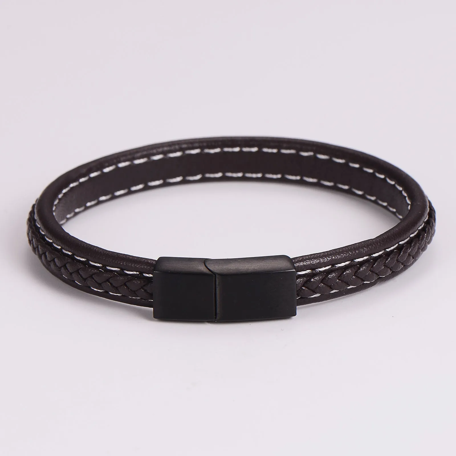 Men Versatile Patchwork Leather Handmade String Bracelets