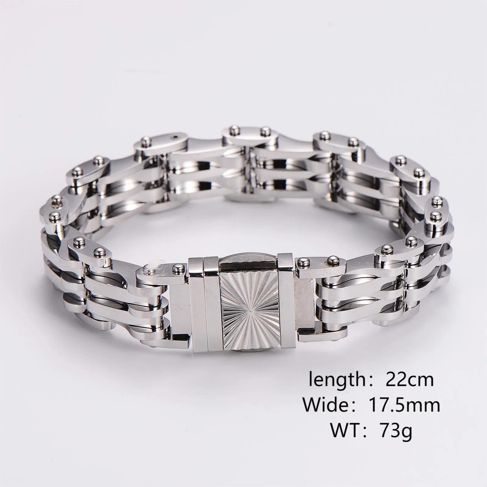 Men Versatile Stripe Geometric Stainless Steel Polishing Bracelets