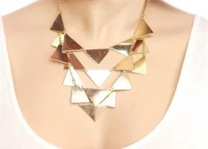 MESH TRIANGLE SHAPE NECKLACE