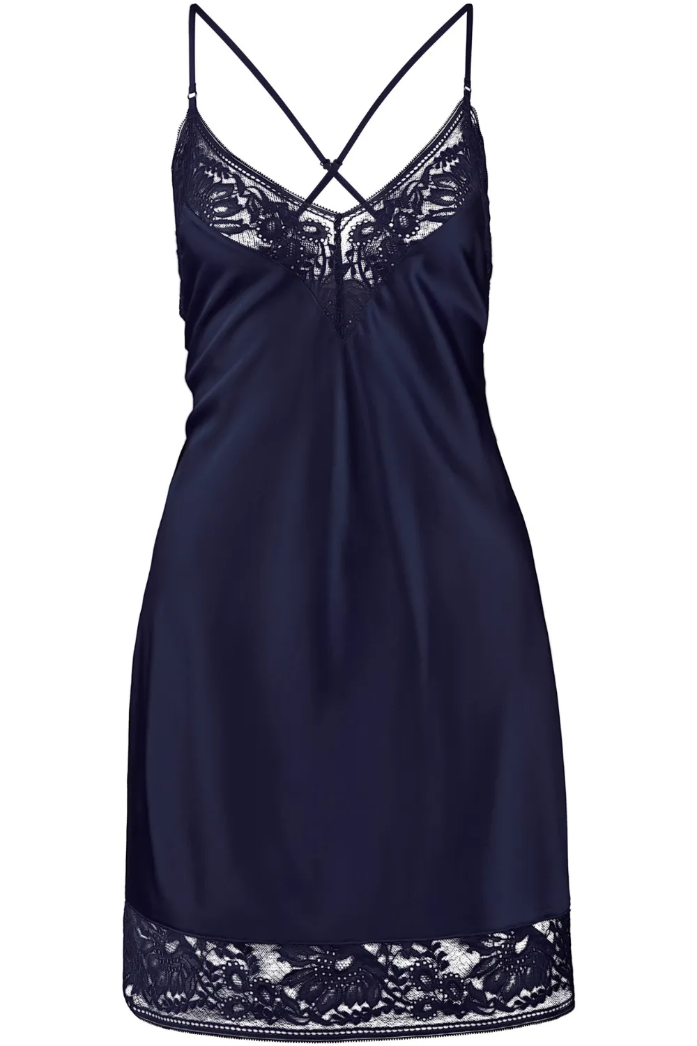 Midnight Whisper Silk Nightie Evening Blue