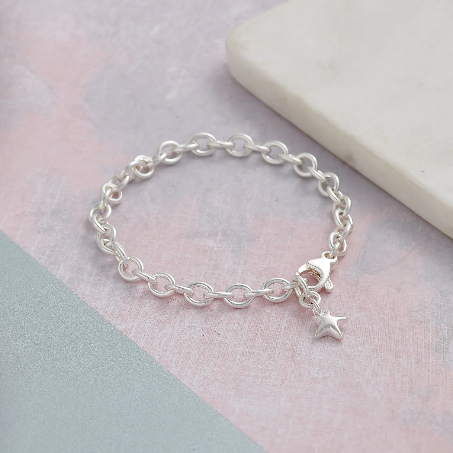 Mini Lifetime Silver Star Charm Bracelet