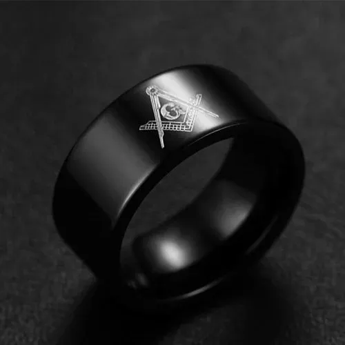 MOREDEAR 8mm Freemasons Ring Masonic Rings For Men and  Women