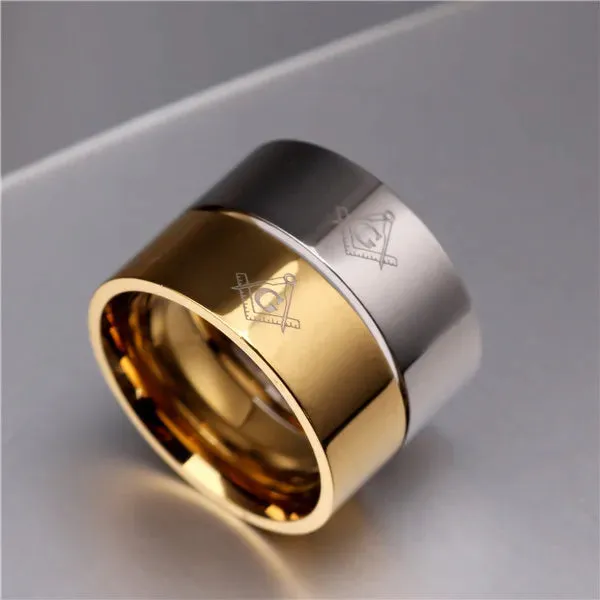 MOREDEAR 8mm Freemasons Ring Masonic Rings For Men and  Women