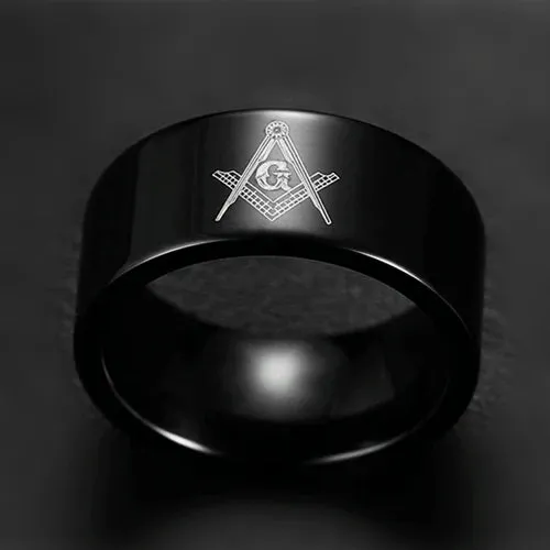 MOREDEAR 8mm Freemasons Ring Masonic Rings For Men and  Women