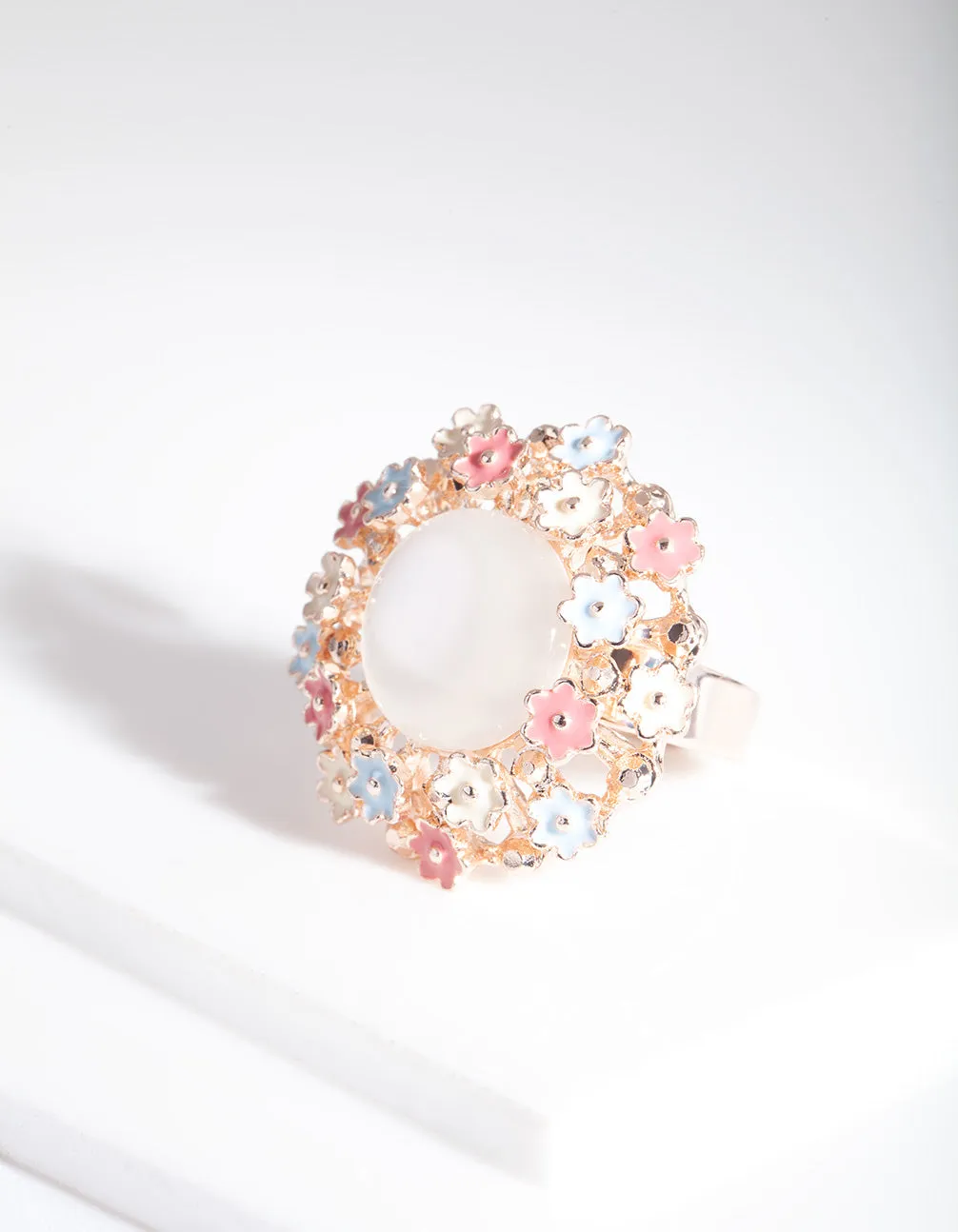 Multi Pastel Floral Ring