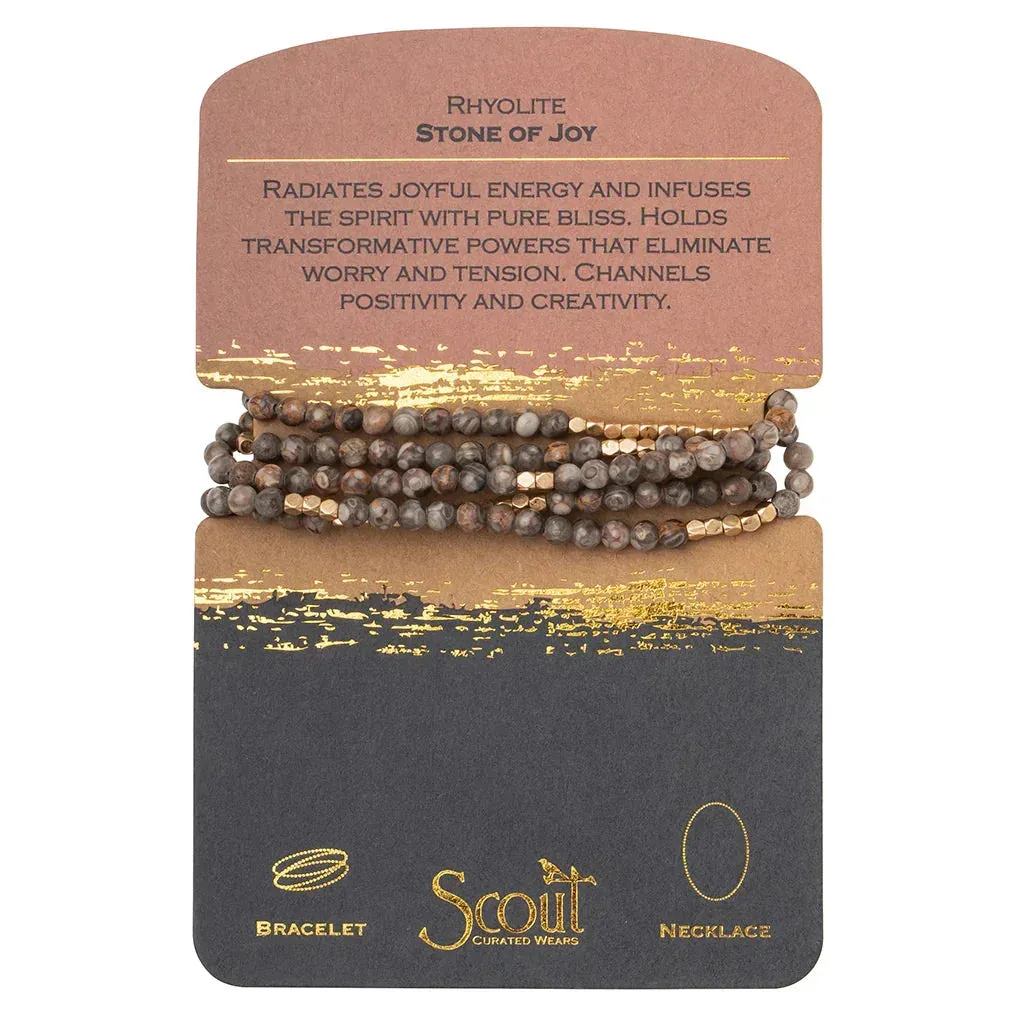 NATURAL GEMSTONE WRAP BRACELET AND NECKLACE CONVERTIBLE