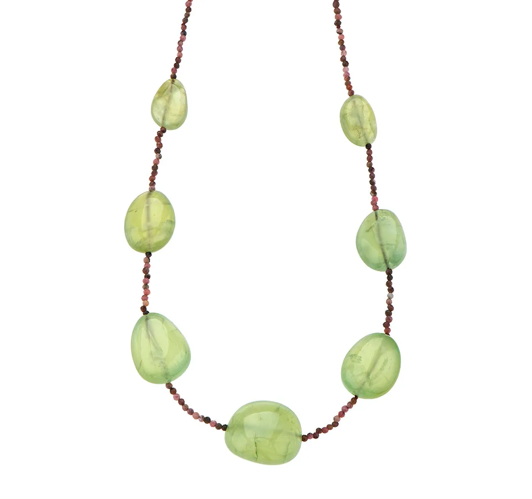 Nava Zahavi Green Amethyst and Tourmalines Necklace