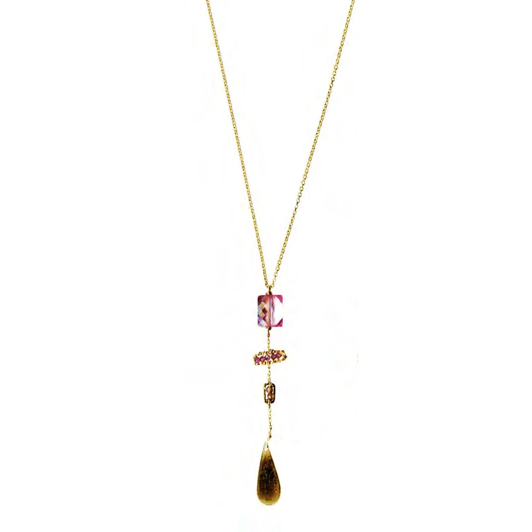 Necklace 5042 with Pink Topaz by Michelle Pressler Jewelry