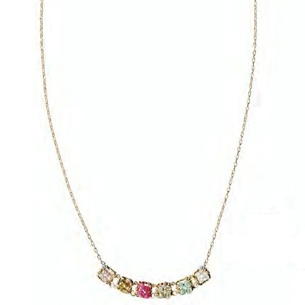 Necklace 5140 with Mixed Gemstones by Michelle Pressler Jewelry