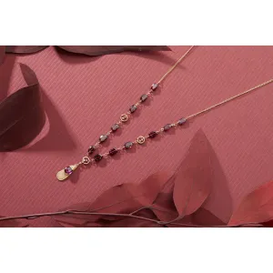 Oval Necklace 5041 with Garnets, Rubies, and Multi Colored Spinel by Michelle Pressler Jewelry