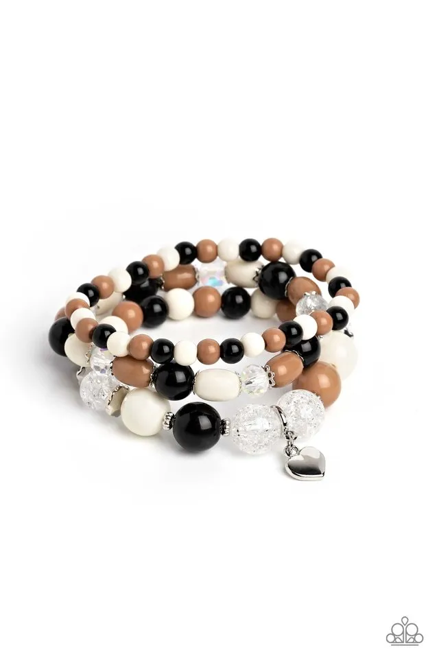 Paparazzi Bracelet ~ Heartfelt Haven - Brown