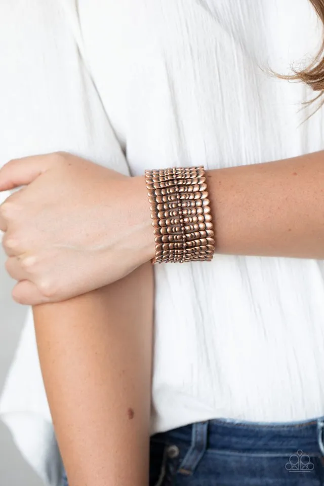 Paparazzi Bracelet ~ Level The Field - Copper