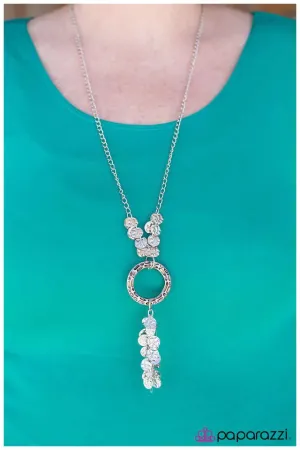 Paparazzi Necklace ~ Chime In - Silver