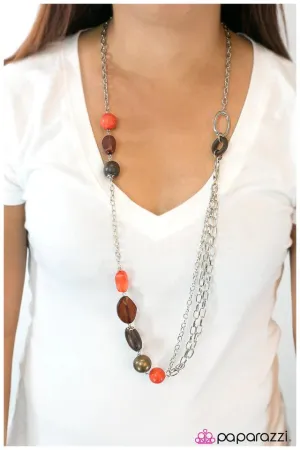 Paparazzi Necklace ~ Made For Each Other - Orange