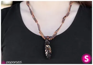 Paparazzi Necklace ~ Time For Tiki - Brown