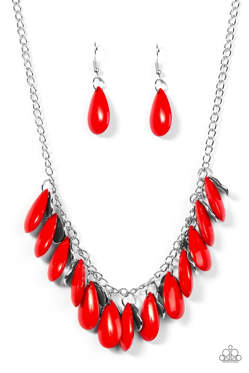 Paparazzi Necklace ~ Tropical Storm - Red