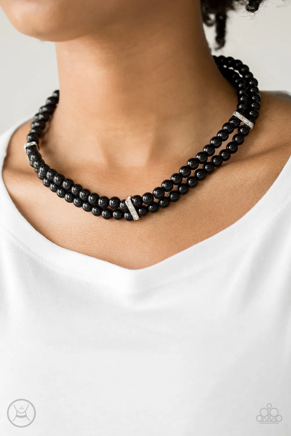 PAPARAZZI Put On Your Party Dress - Black Choker Necklace