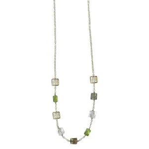 Peridot Necklace 4701 with Australian Opal by Michelle Pressler Jewelry